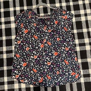 Bernal Split Neck Blouse, Floral